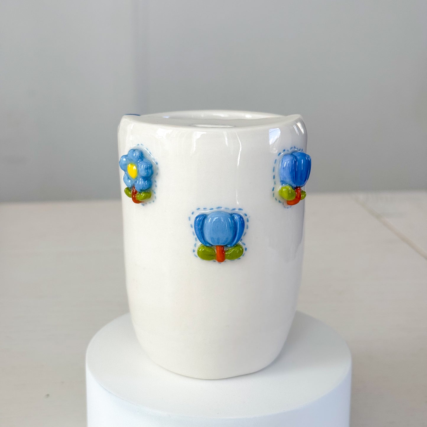 Bow Travel Mug-Flowers