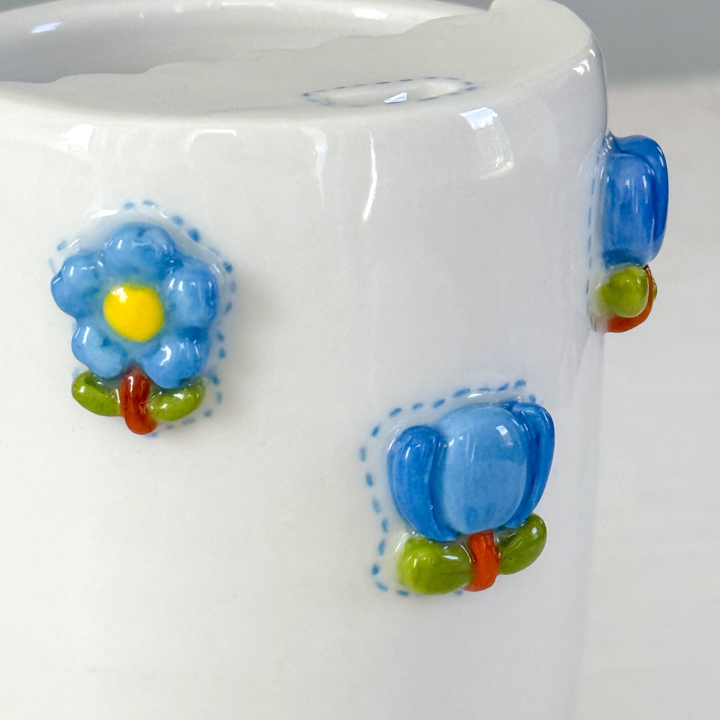 Bow Travel Mug-Flowers
