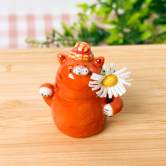 Pumpkin Cat Figurine